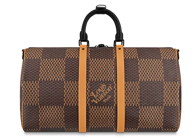 Louis Vuitton x Nigo Keepall Bandouliere Damier Ebene Giant 50 Brown