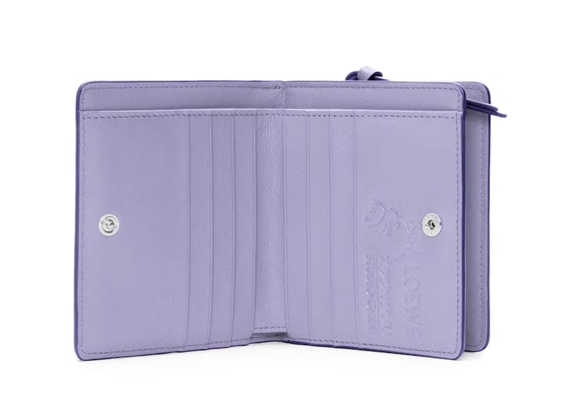 LOEWE x Howls Calcifer Compact Zip Wallet In Classic Calfskin Marine