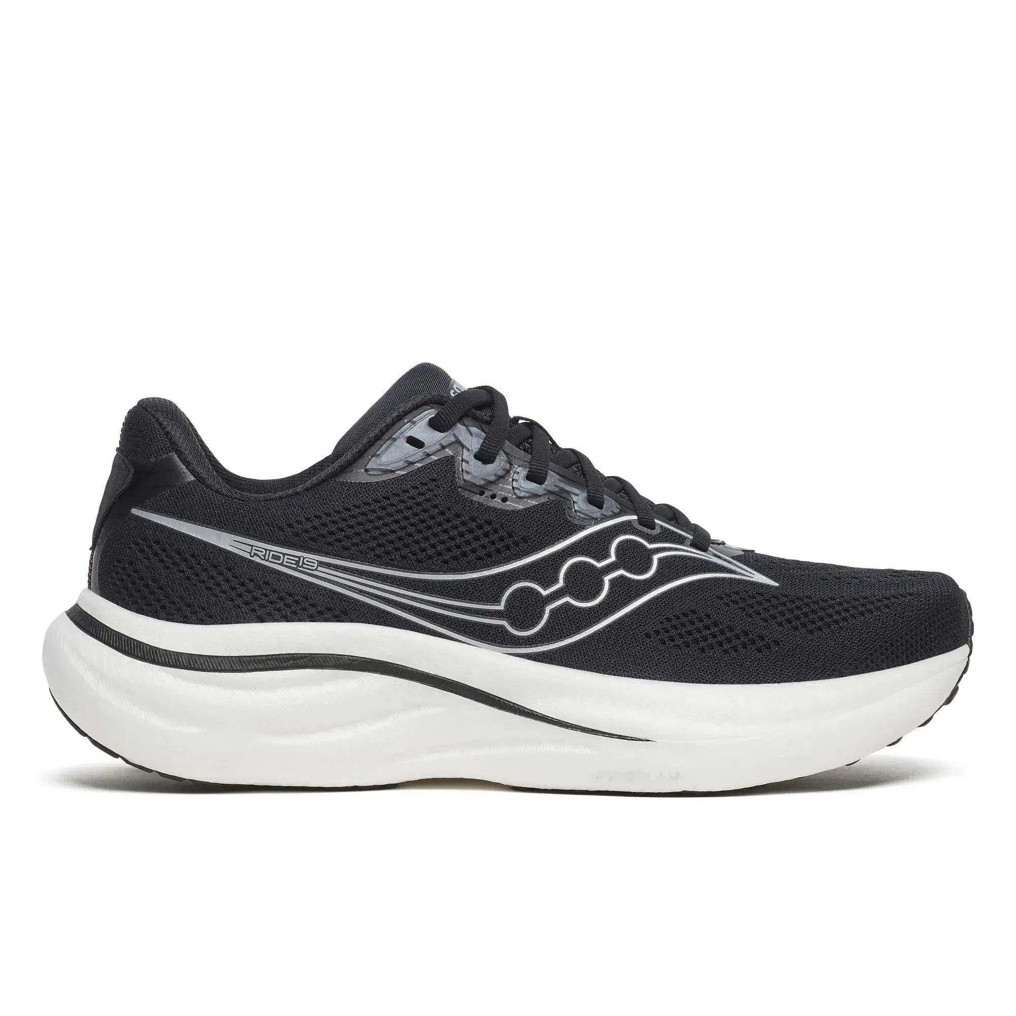 Saucony Men's Ride 19 Black Silver