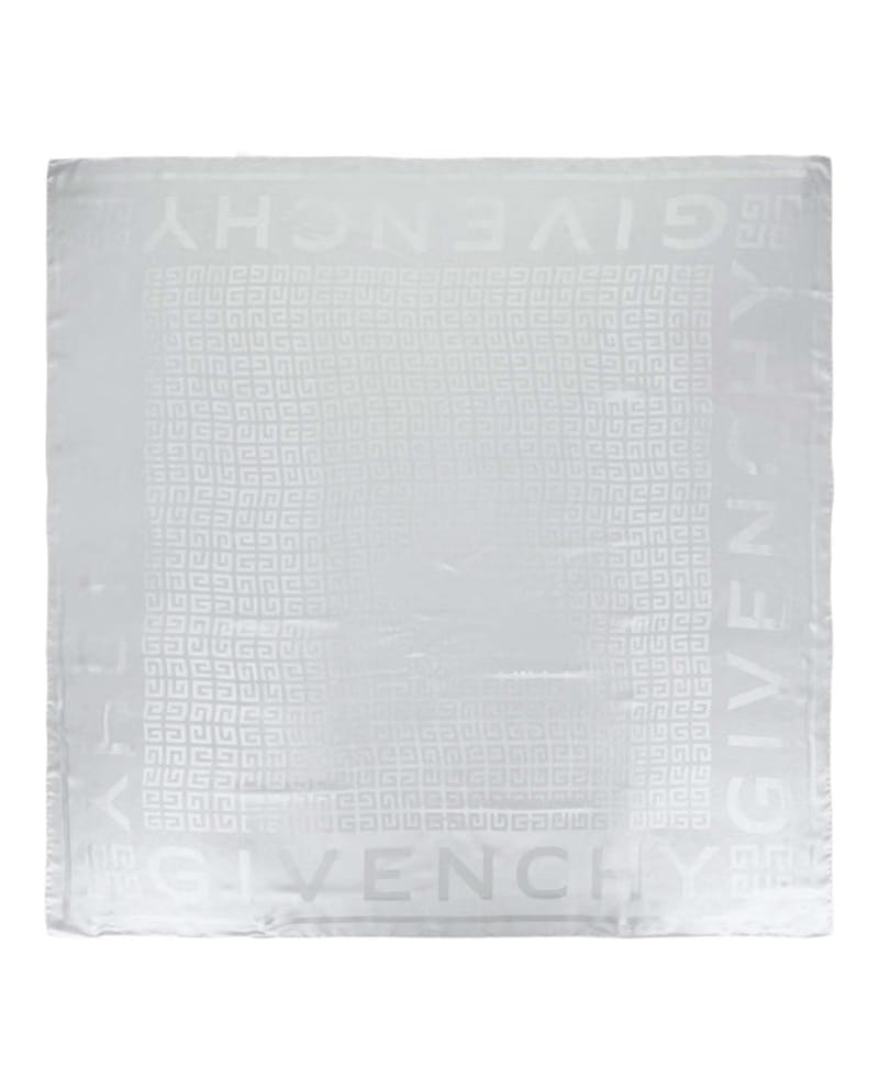 Givenchy 4G Logo Silk Scarf Grey