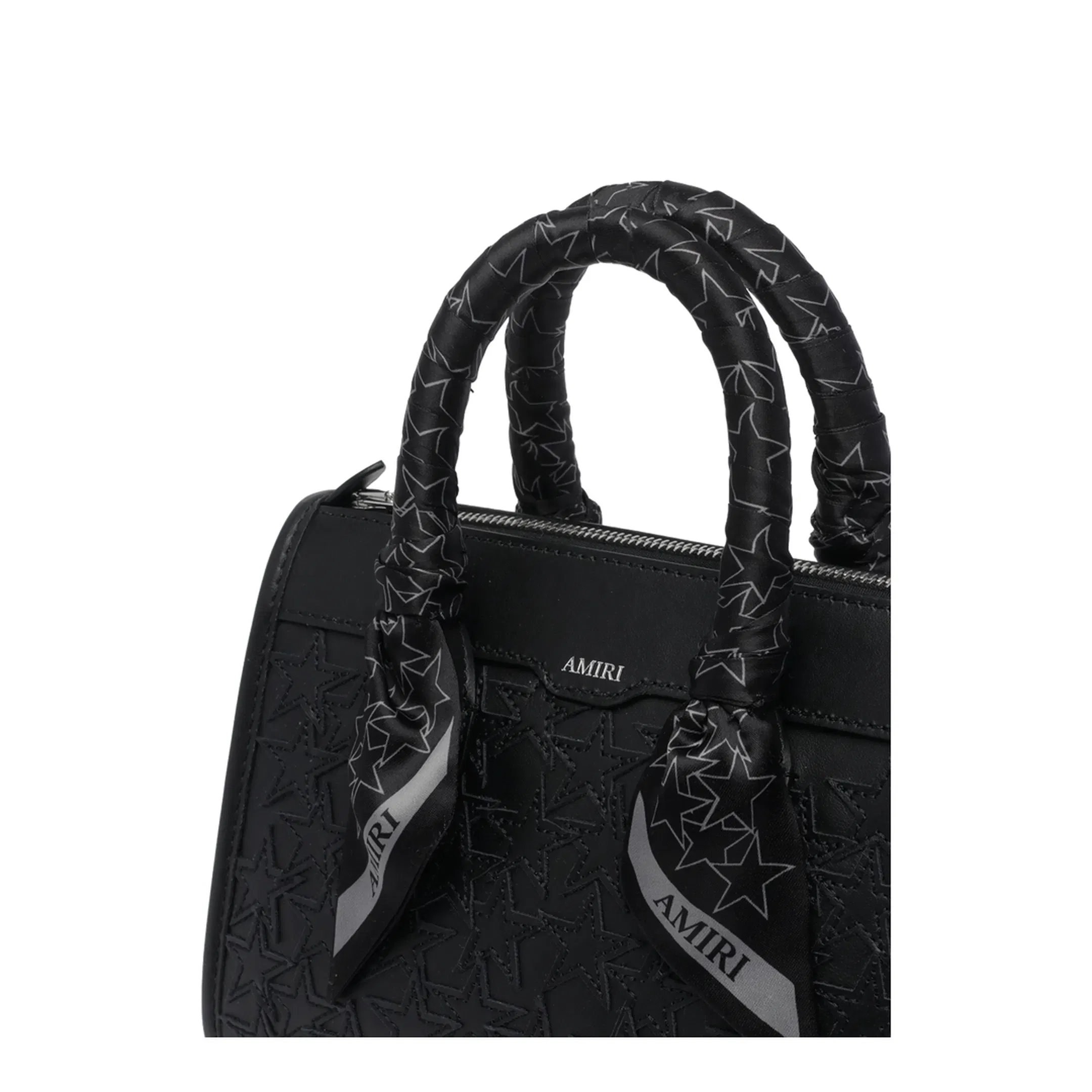 Stars Micro Triangle Bag Small Calf Leather Top-Handle Bag - Black
