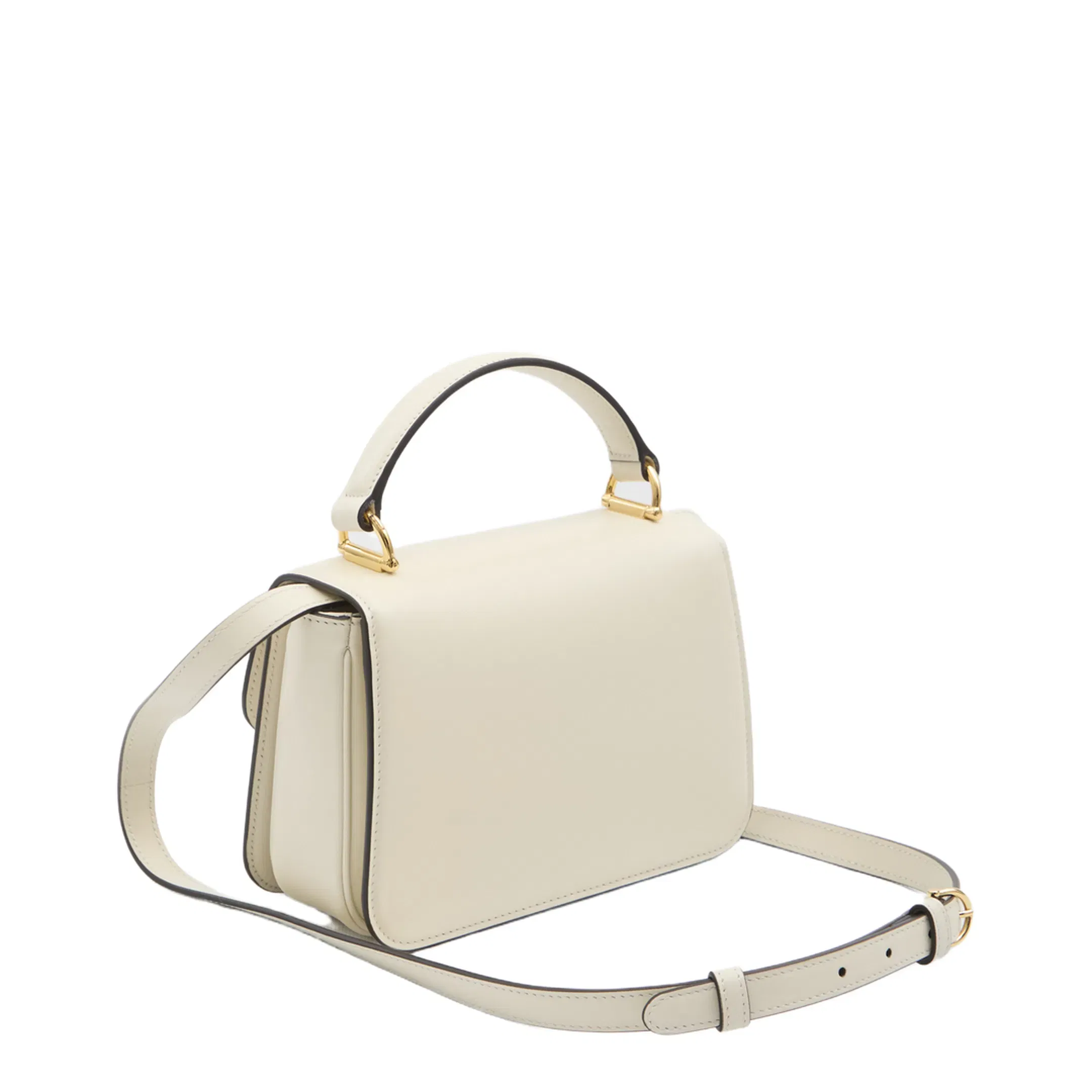 Siena Small Calfskin Top Handle Bag - Ivory