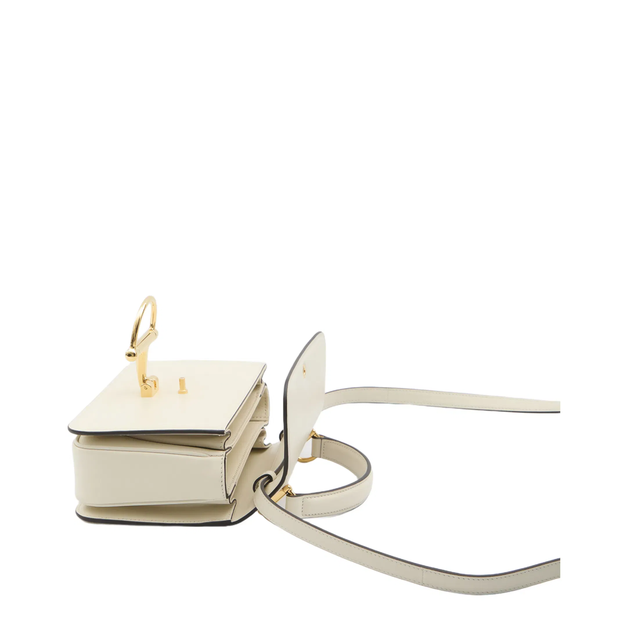 Siena Small Calfskin Top Handle Bag - Ivory