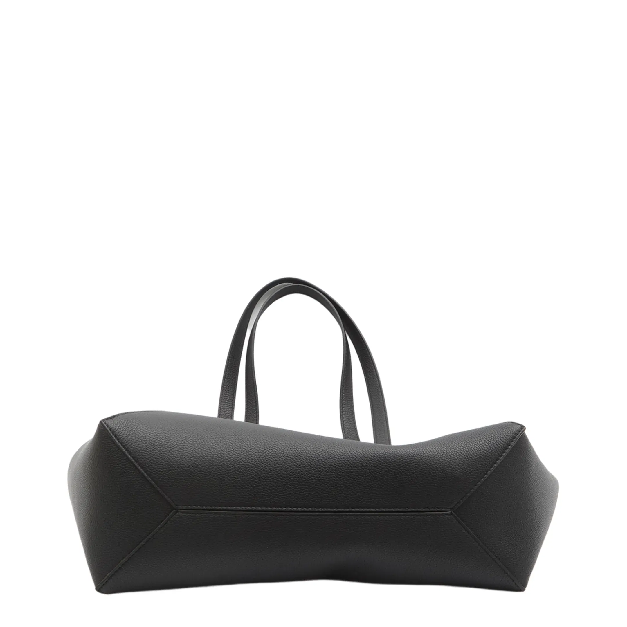 Puzzle Medium Horizontal Soft Grained Calfskin Tote - Black