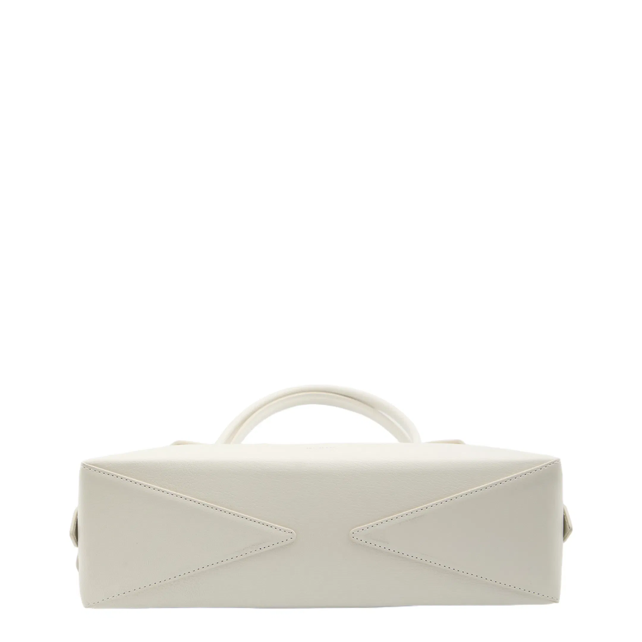 Le Teckel Medium Shiny Goatskin Shoulder Bag - Ivory (Off-white)