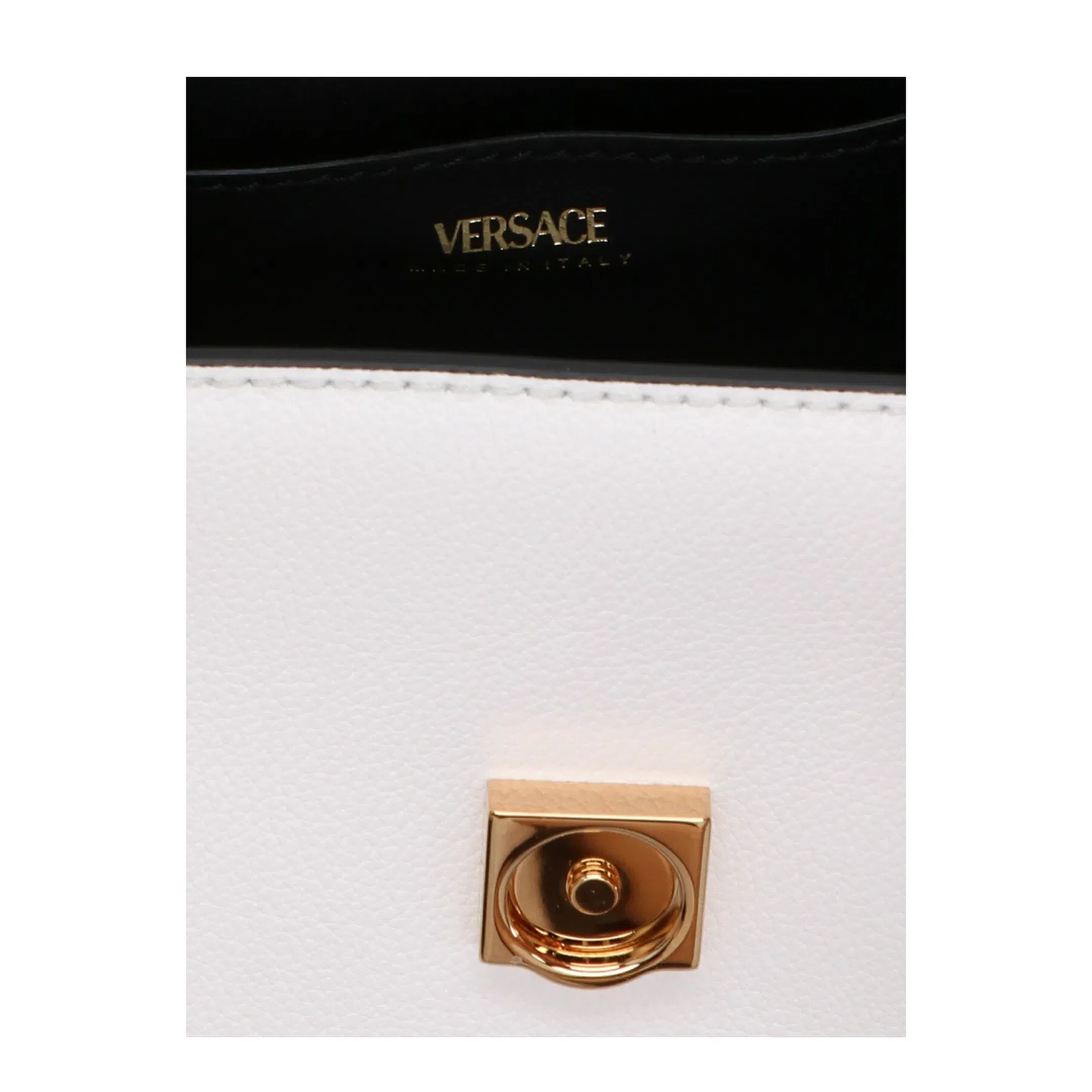 La Medusa Small Leather Top-Handle Bag - Optical White