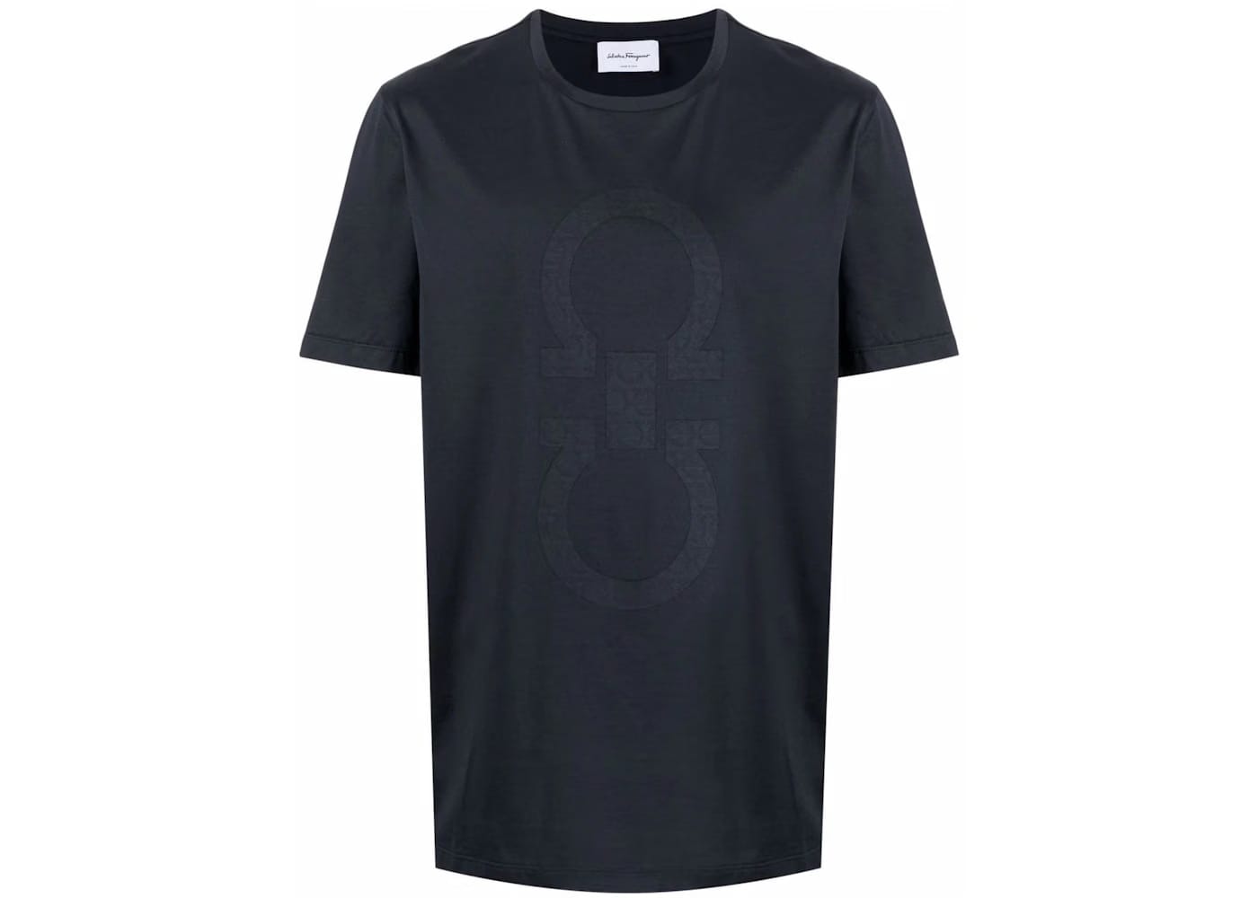 Ferragamo Gancini Shorts Sleeve T-Shirt Navy Blue