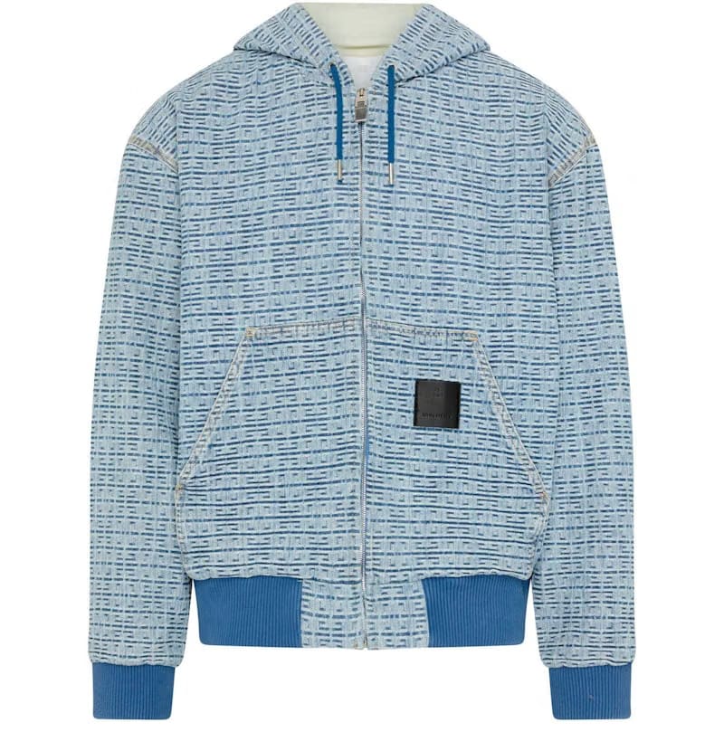 Givenchy Denim Hooded Jacket Blue