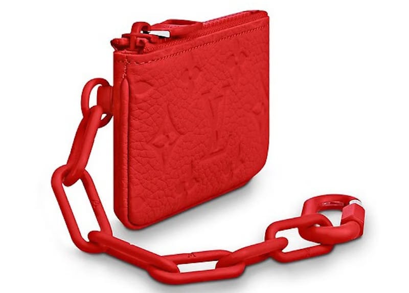 Louis Vuitton Pochette Cle Monogram Red