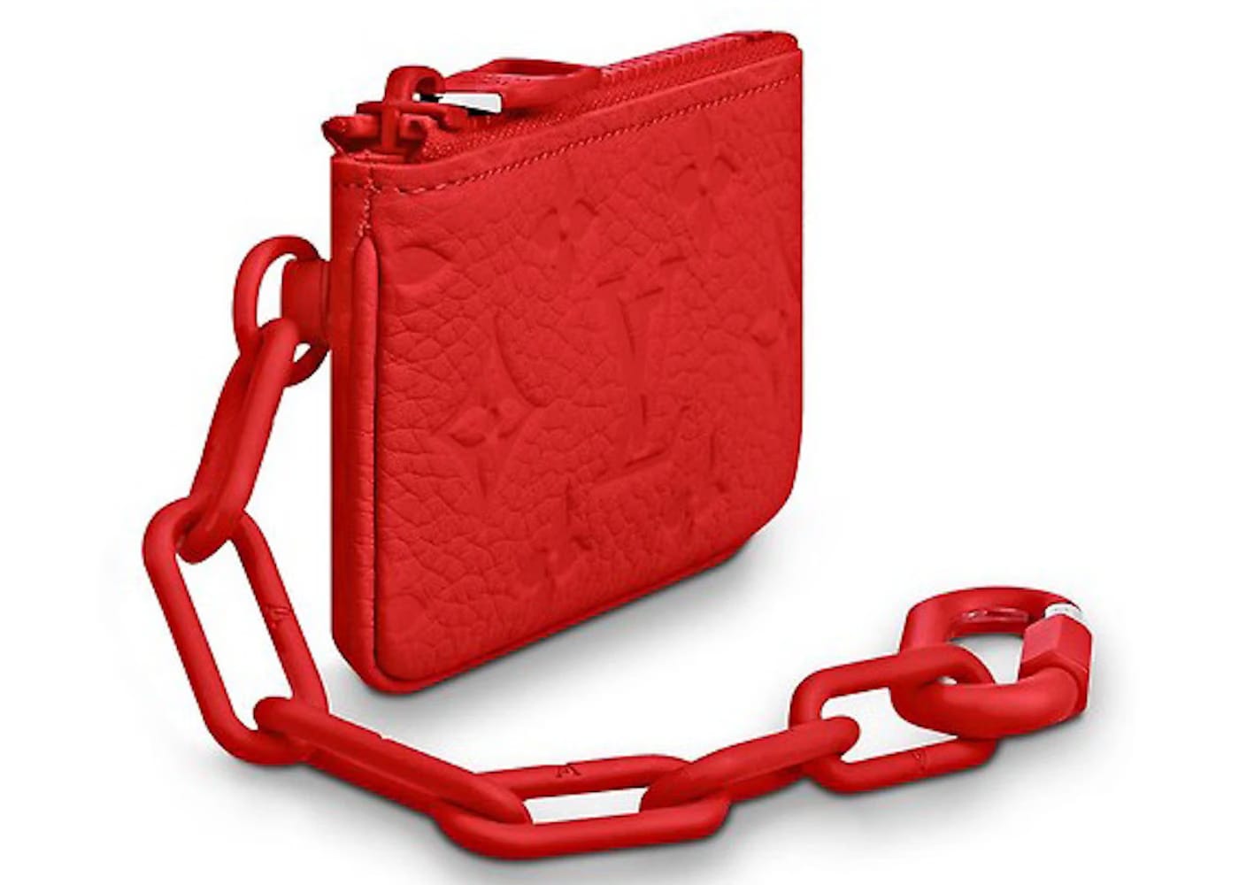 Louis Vuitton Pochette Cle Monogram Red