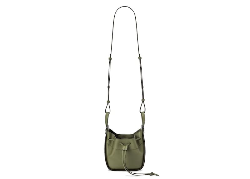 LOEWE Mini Hammock Drawstring In Classic Calfskin Avocado Green