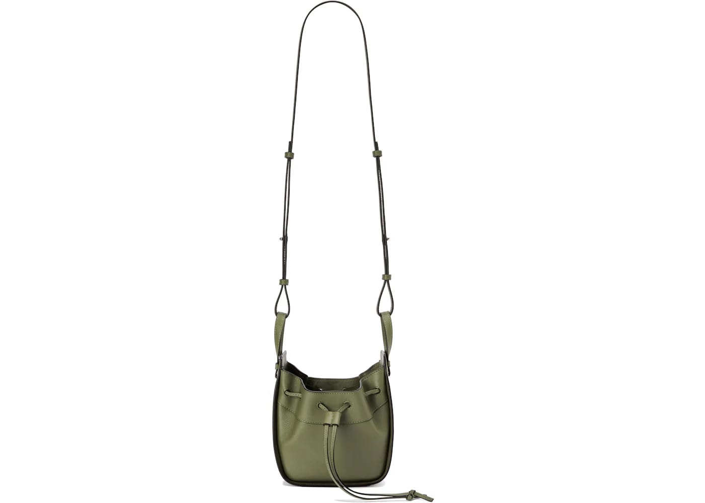 LOEWE Mini Hammock Drawstring In Classic Calfskin Avocado Green