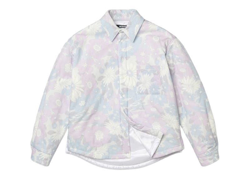 Jacquemus La Chemise Boulanger Puffed Overshirt Print Faded Flowers
