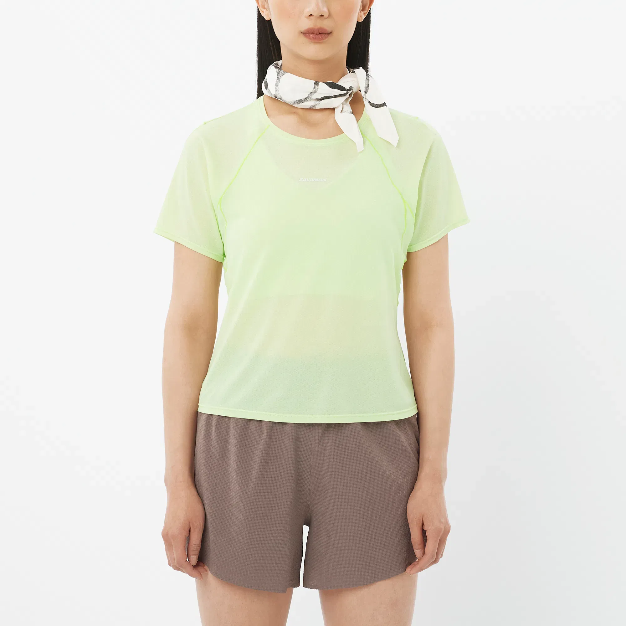 Salomon Shakeout Air Cropped Shorts Sleeve T-Shirt Women's