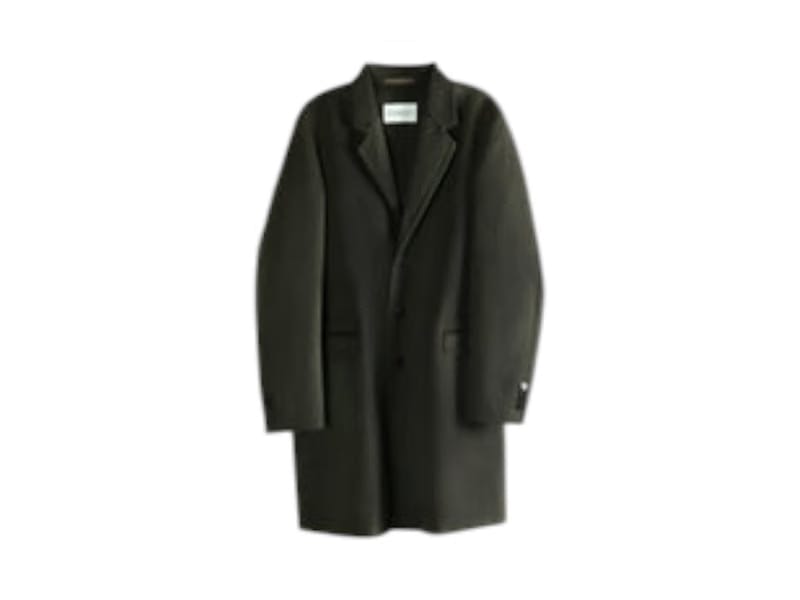 Givenchy Regular Fit Double Face 3Bt Coat Dark Khaki