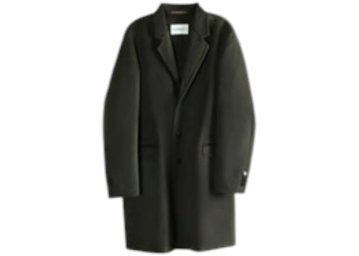 Givenchy Regular Fit Double Face 3Bt Coat Dark Khaki