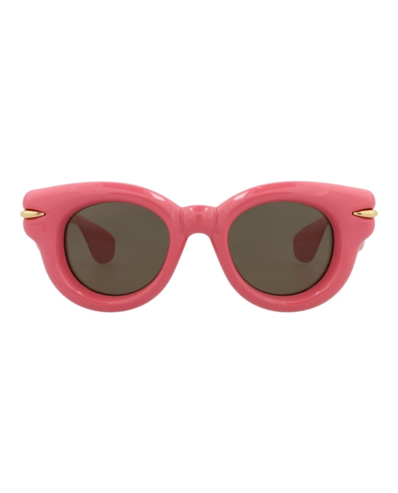 LOEWE Round Sunglasses Pink Pink Brown (LW40118I-46-72E)