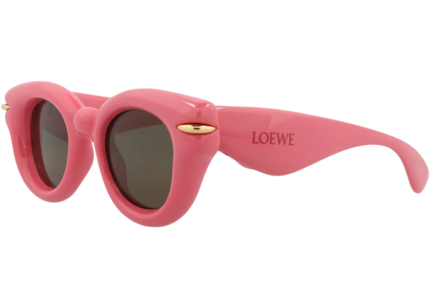 LOEWE Round Sunglasses Pink Pink Brown (LW40118I-46-72E)