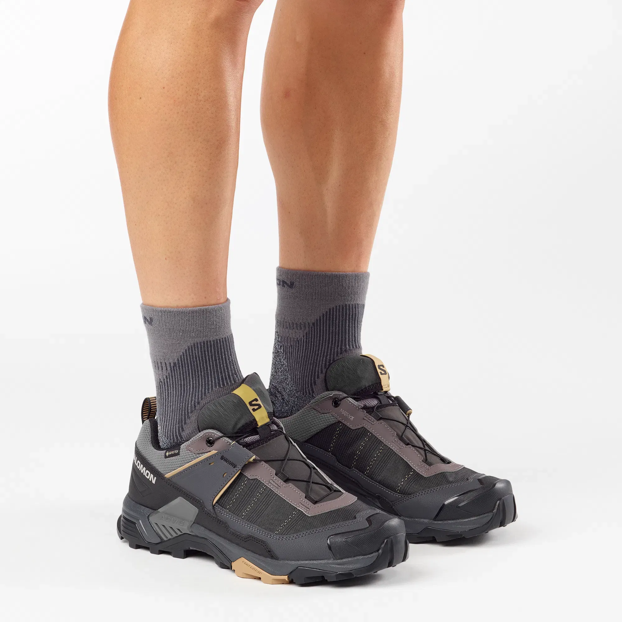 Salomon x Ultra 5 Wide Gore-Tex Hiking Dark Gull Gray