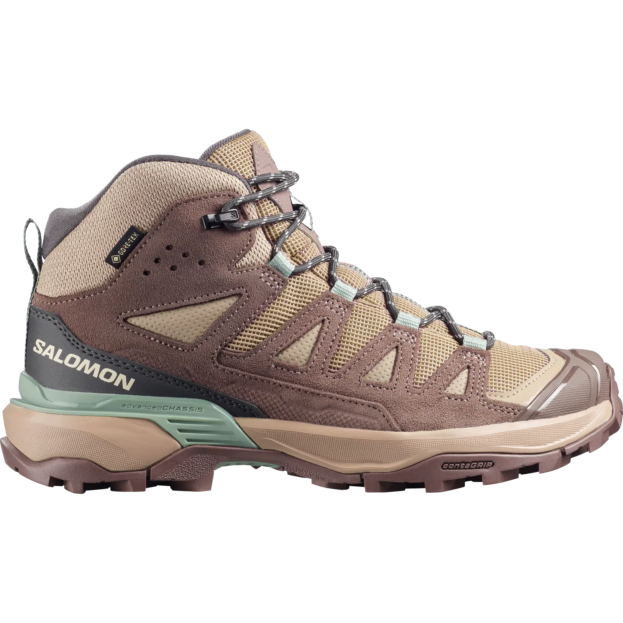 Salomon X Ultra 360 Leather Mid Gore-Tex Hiking Womens Desert Tan