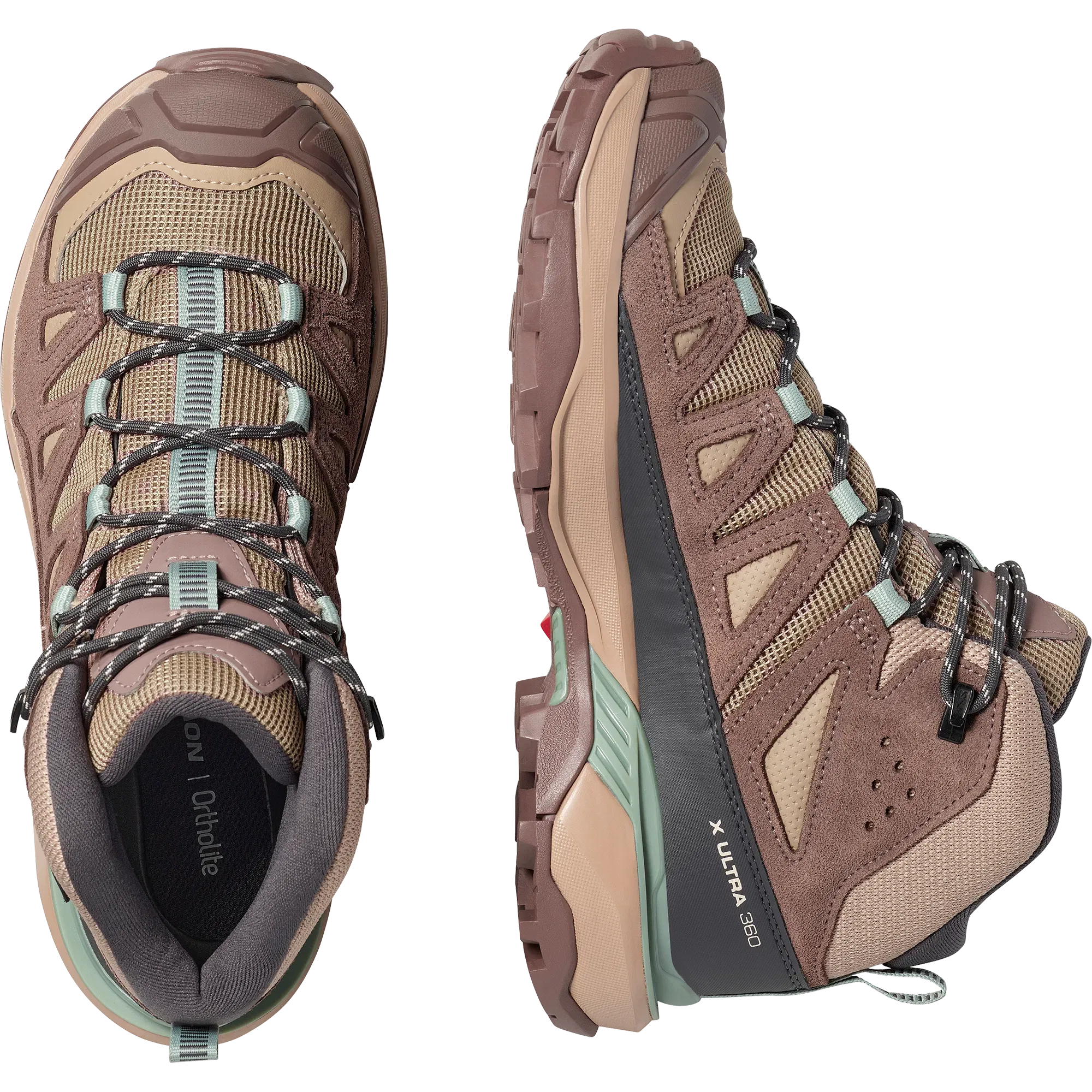 Salomon X Ultra 360 Leather Mid Gore-Tex Hiking Womens Desert Tan