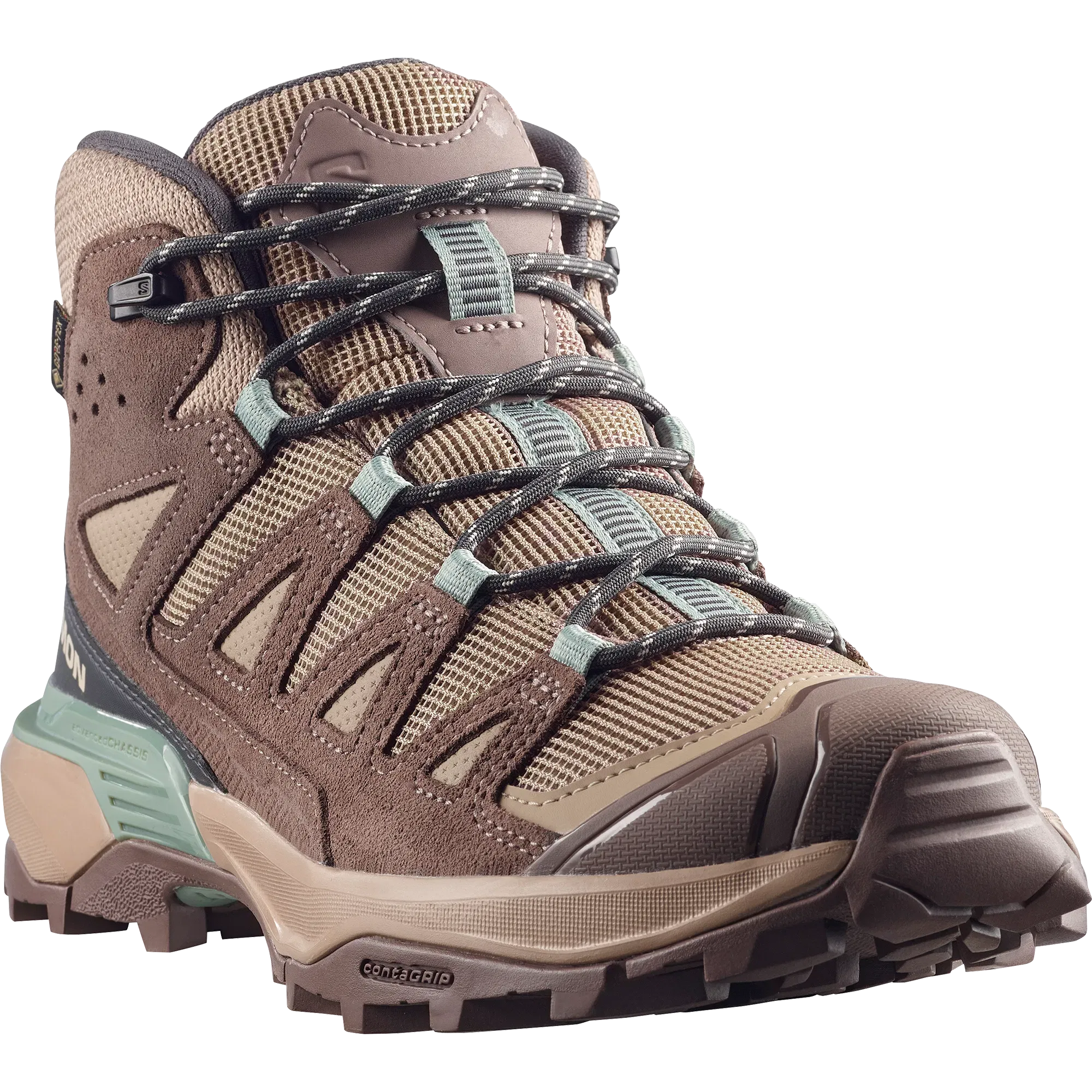 Salomon X Ultra 360 Leather Mid Gore-Tex Hiking Womens Desert Tan