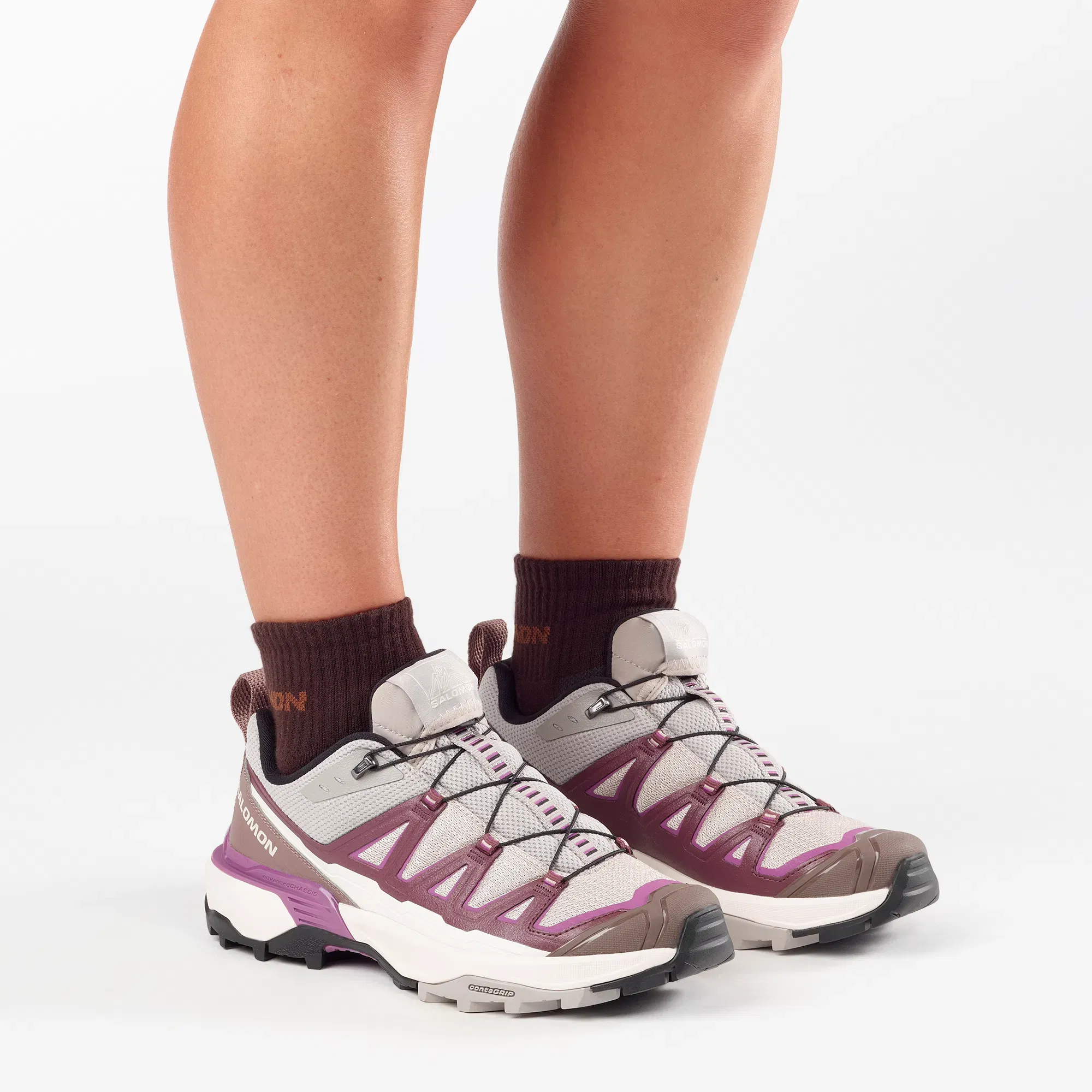 Salomon X Ultra 360 Edge Hiking Womens Silver Cloud