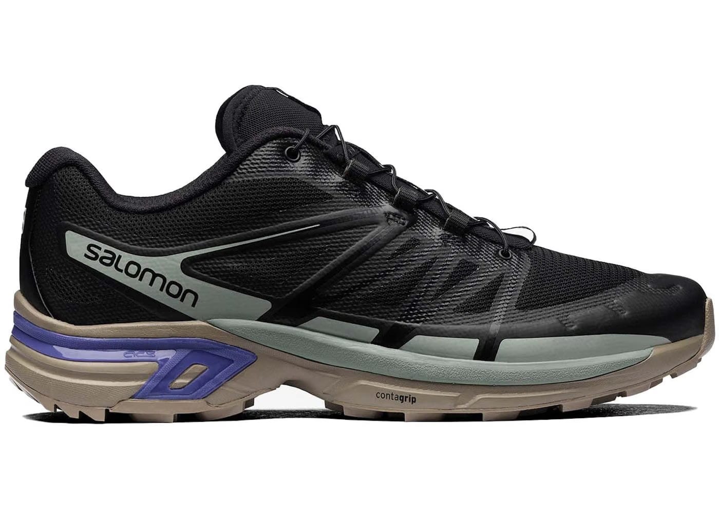 Salomon Xt-Wings 2 Black Khaki Aqua Grey Purple