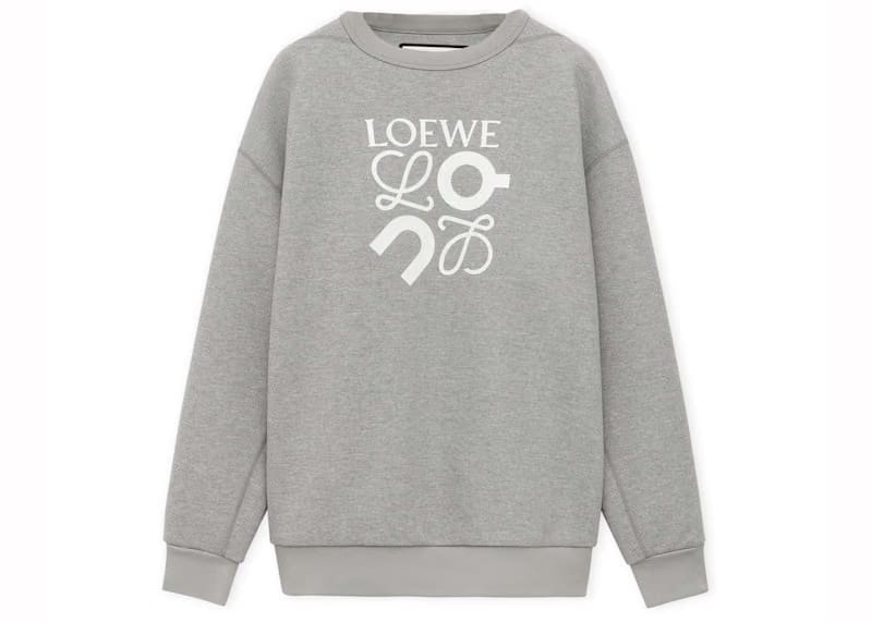 LOEWE x ON Technical Jersey Sweatshirt Grey Melange