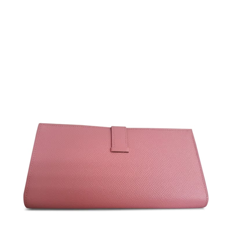 Hermes Bearn Wallet Epsom Palladium Rose Sakura