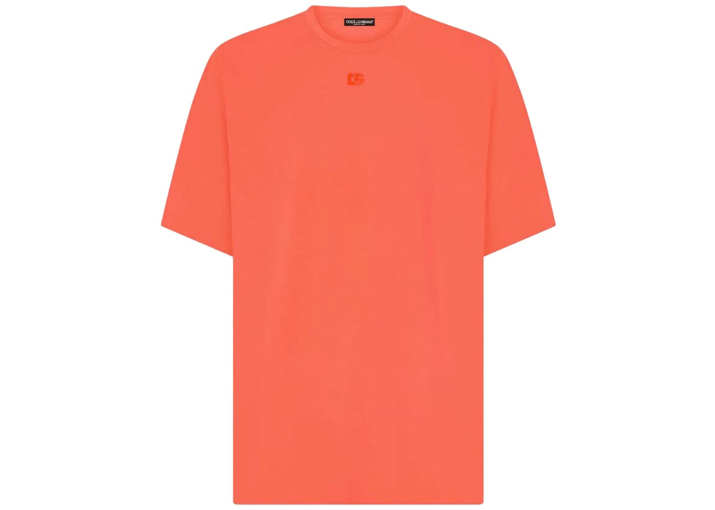 Dolce & Gabbana Technical Jersey Metallic DG Logo T-Shirt Pink