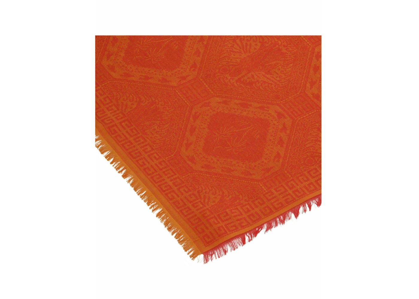 Givenchy Patchwork Silk Blend Shawl Red/Orange