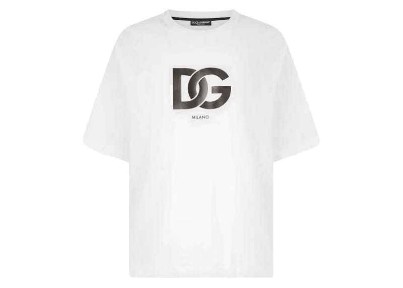 Dolce & Gabbana Cotton DG Logo Print T-Shirt White