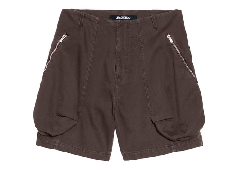 Jacquemus Le Shorts Cargo Croissant Dark Brown