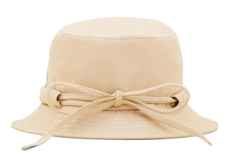 Jacquemus Le Bob Gadjo Canvas Bucket Hat Beige