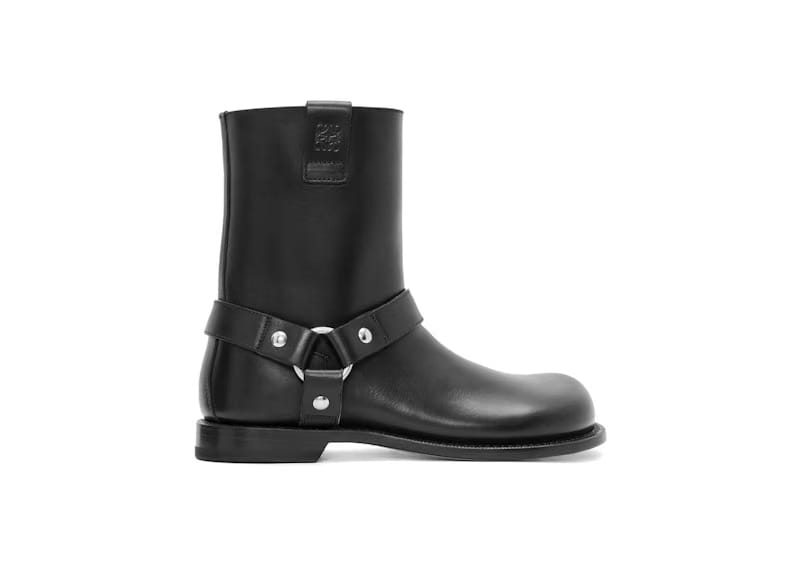 Loewe Campo Biker Boot Black Leather