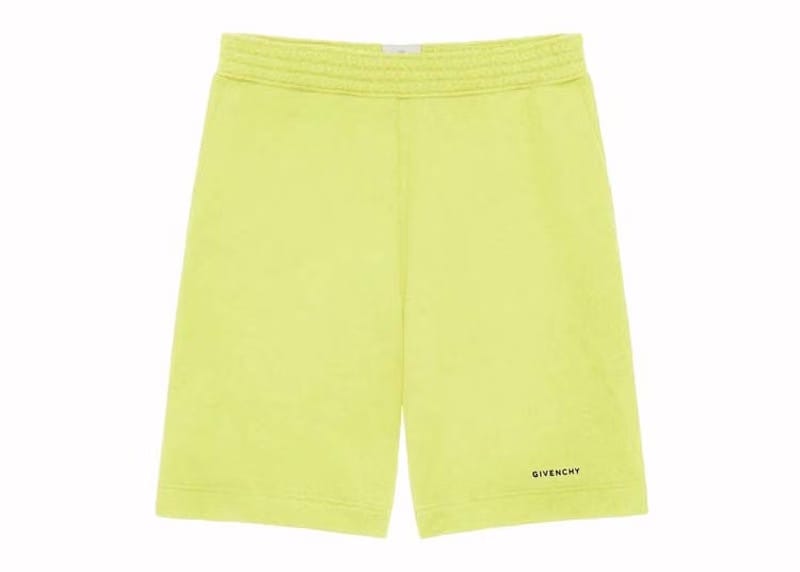 Givenchy Logo Sweatshorts Acid Yellow