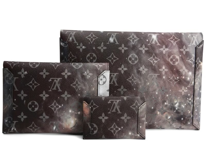 Louis Vuitton Alpha Triple Pochette Monogram Galaxy Black Multicolor