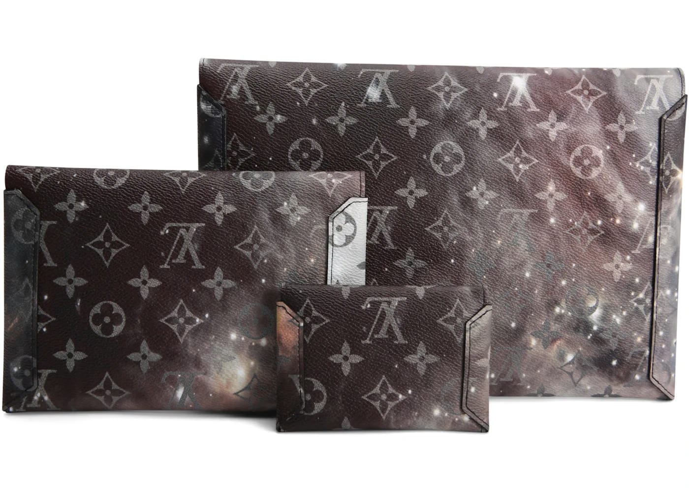 Louis Vuitton Alpha Triple Pochette Monogram Galaxy Black Multicolor