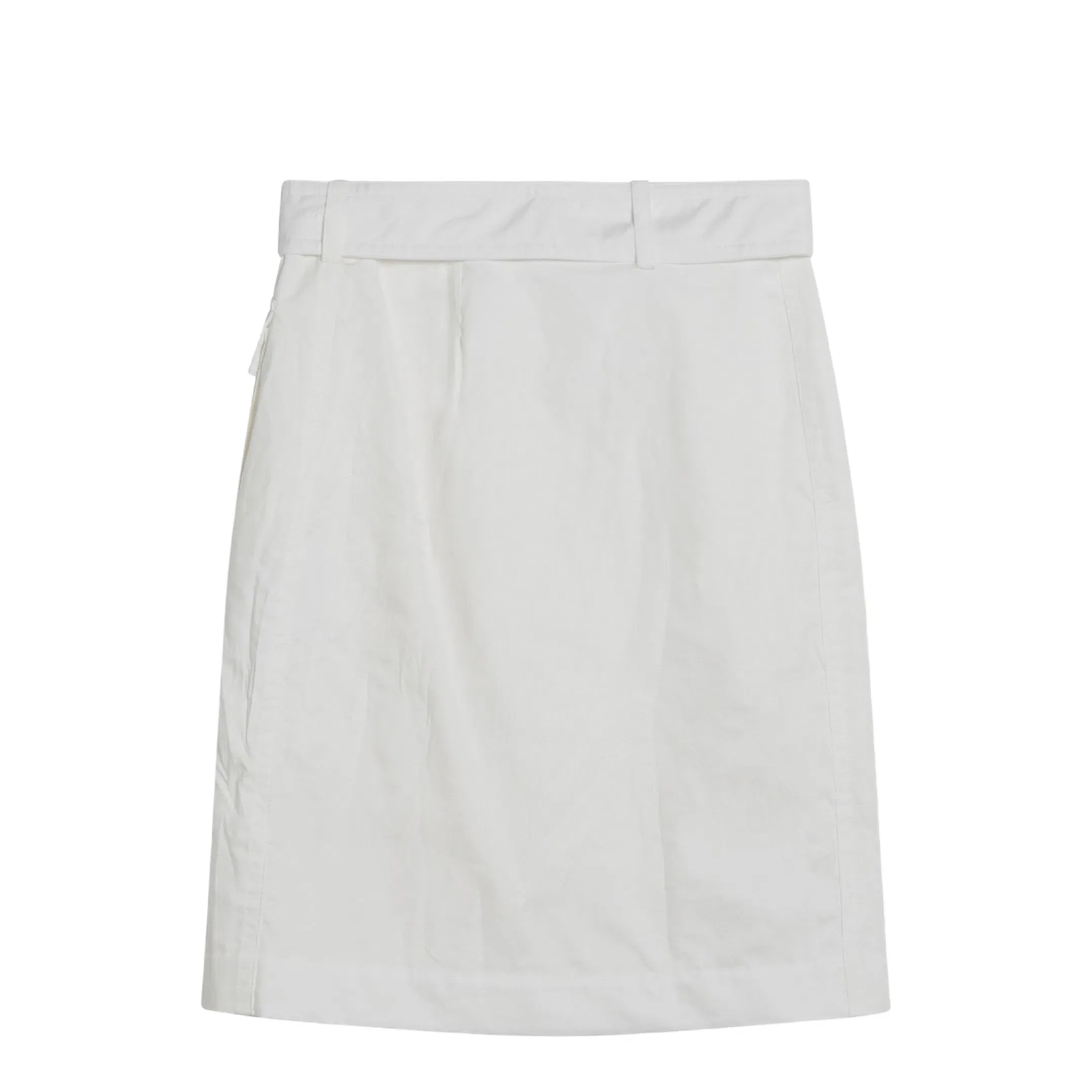 White Wrap Skirt in Cotton Blend