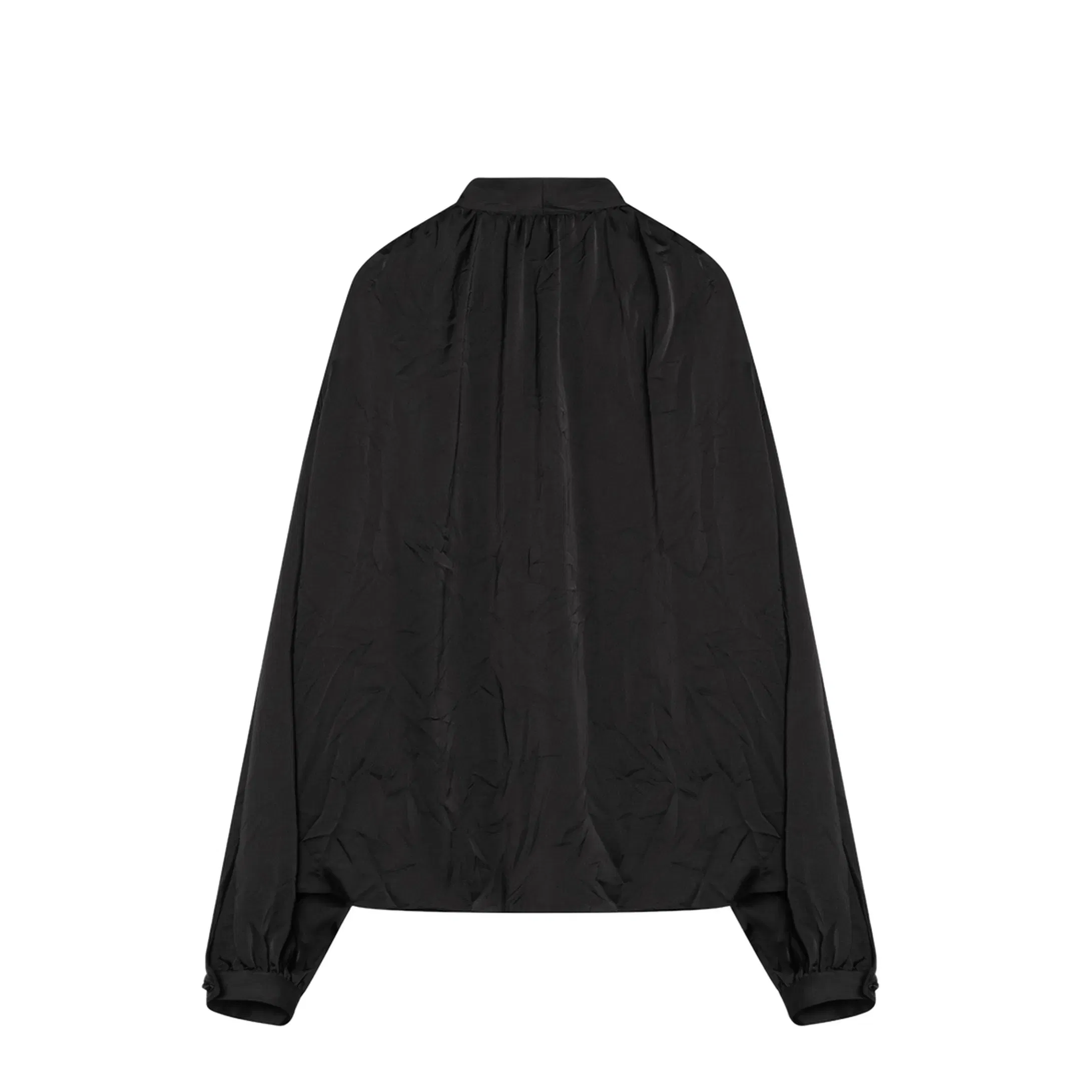 Shirt With Laces Closure In Black