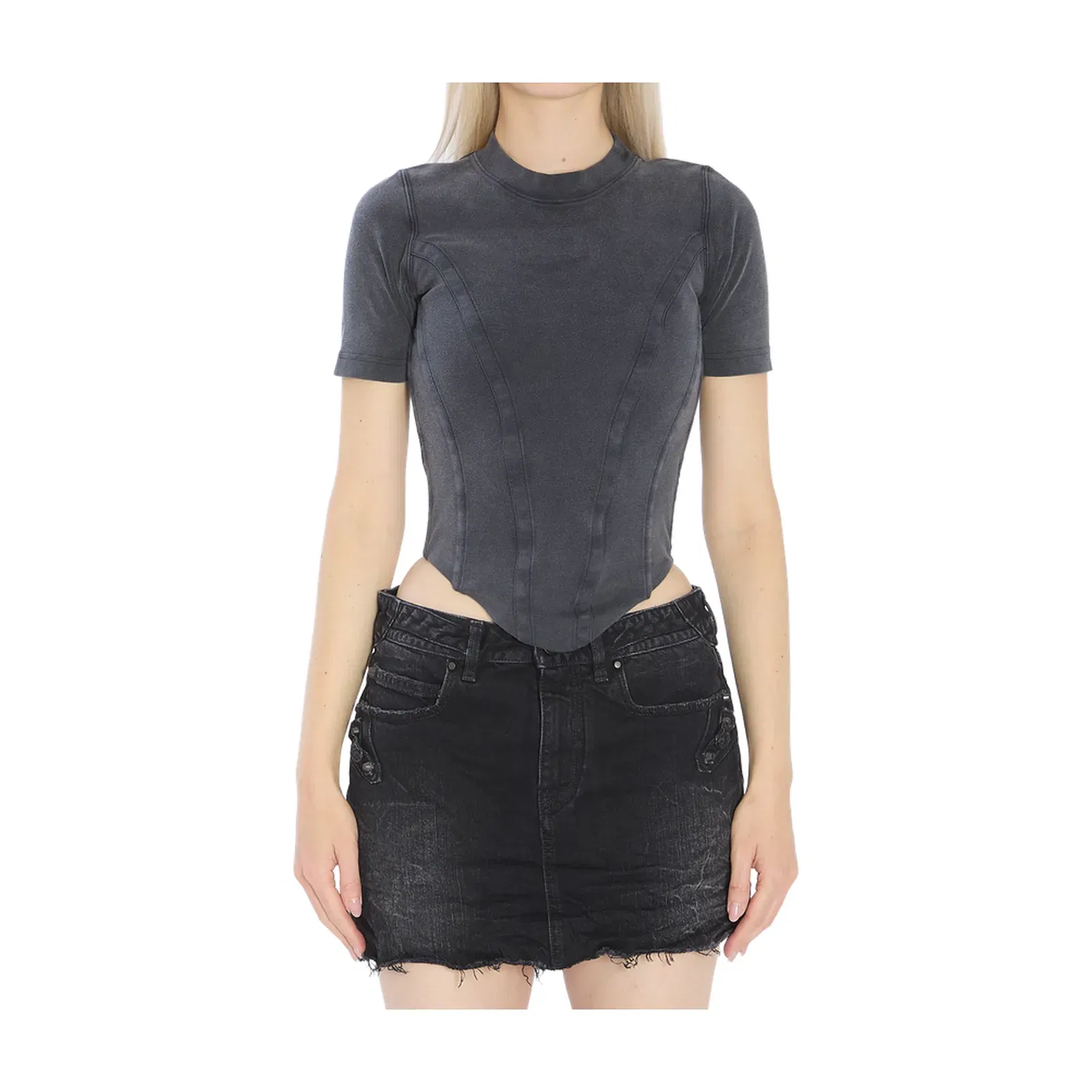 Top with an asymmetric hem