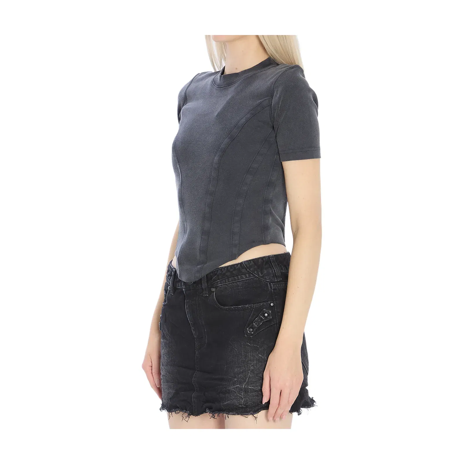 Top with an asymmetric hem
