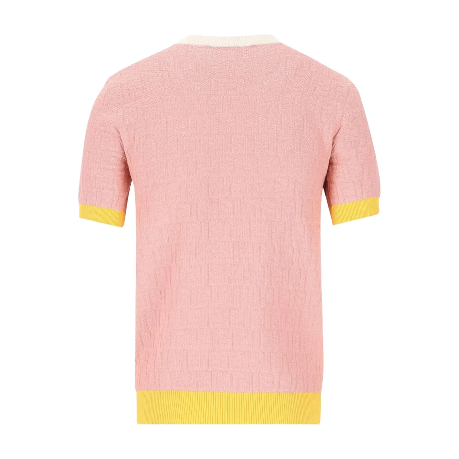 Pink Polo T-Shirt with Jacquard