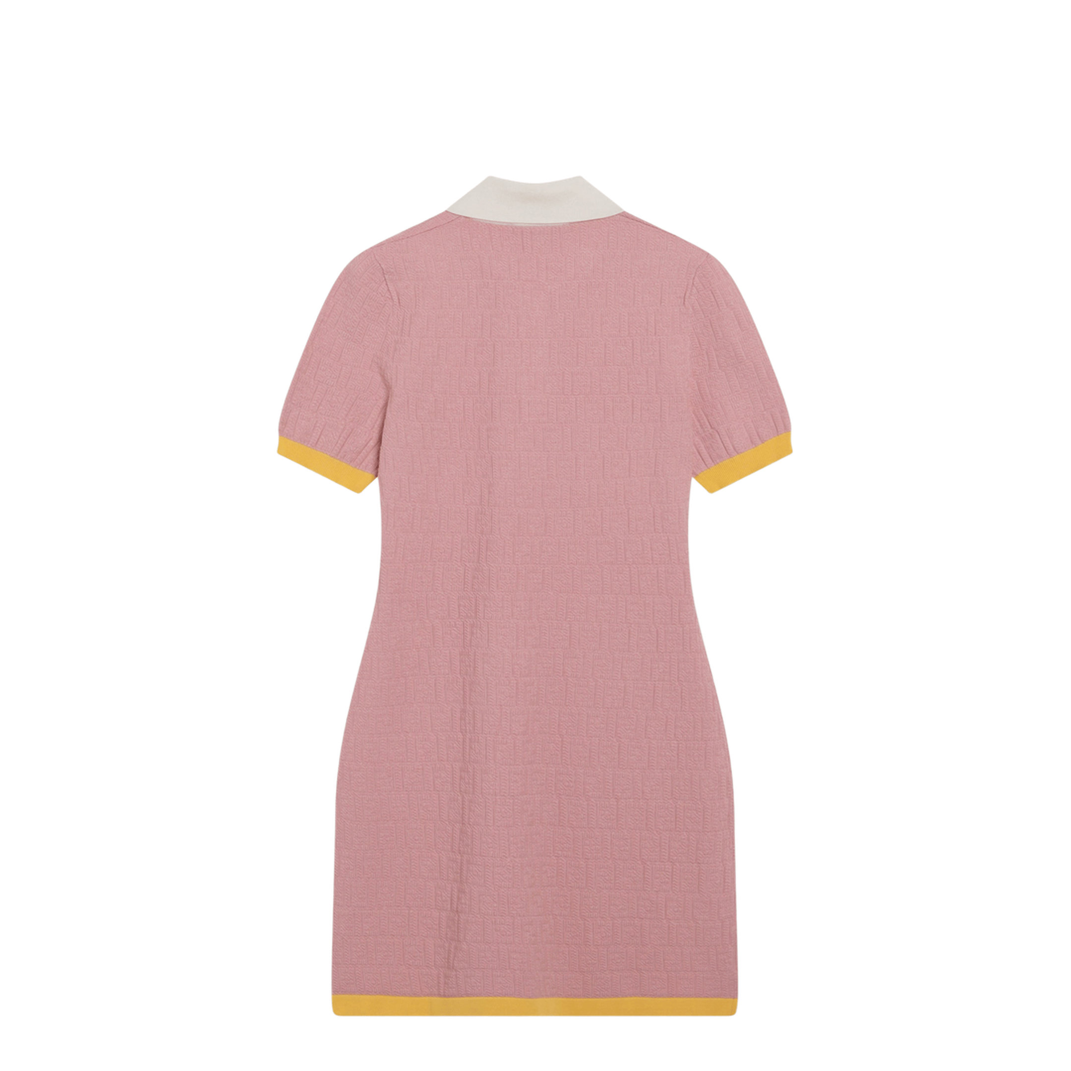 Pink Polo Dress with FF Jacquard