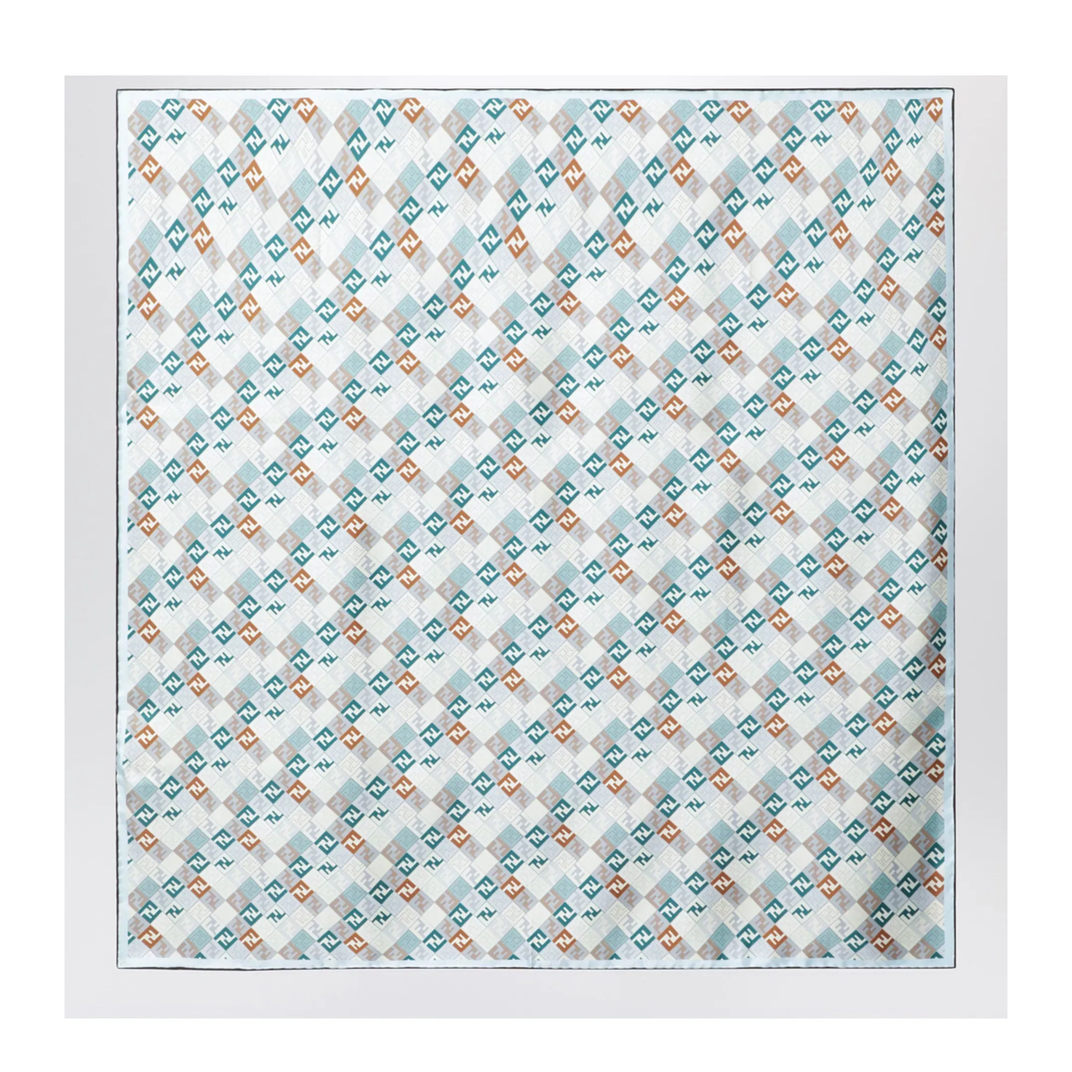 Multicolour Silk Foulard with FF Logo