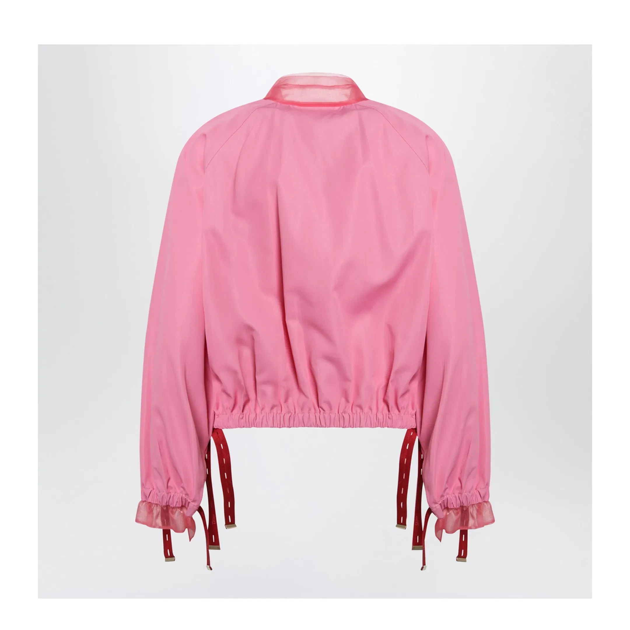 Pink Technical Viscose Bomber Jacket