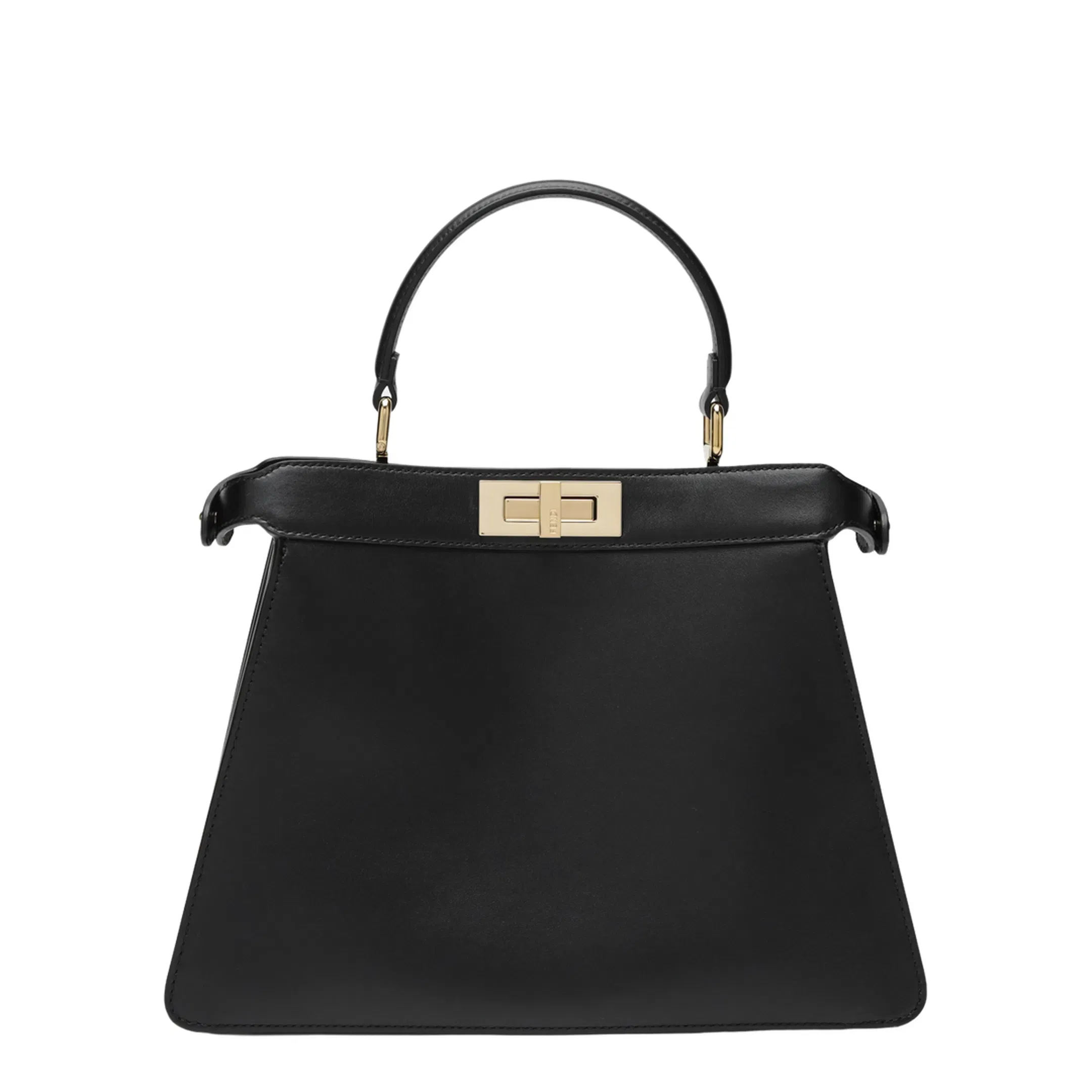 Medium Peekaboo Bag in Black Leather with Multicoloured Sequins