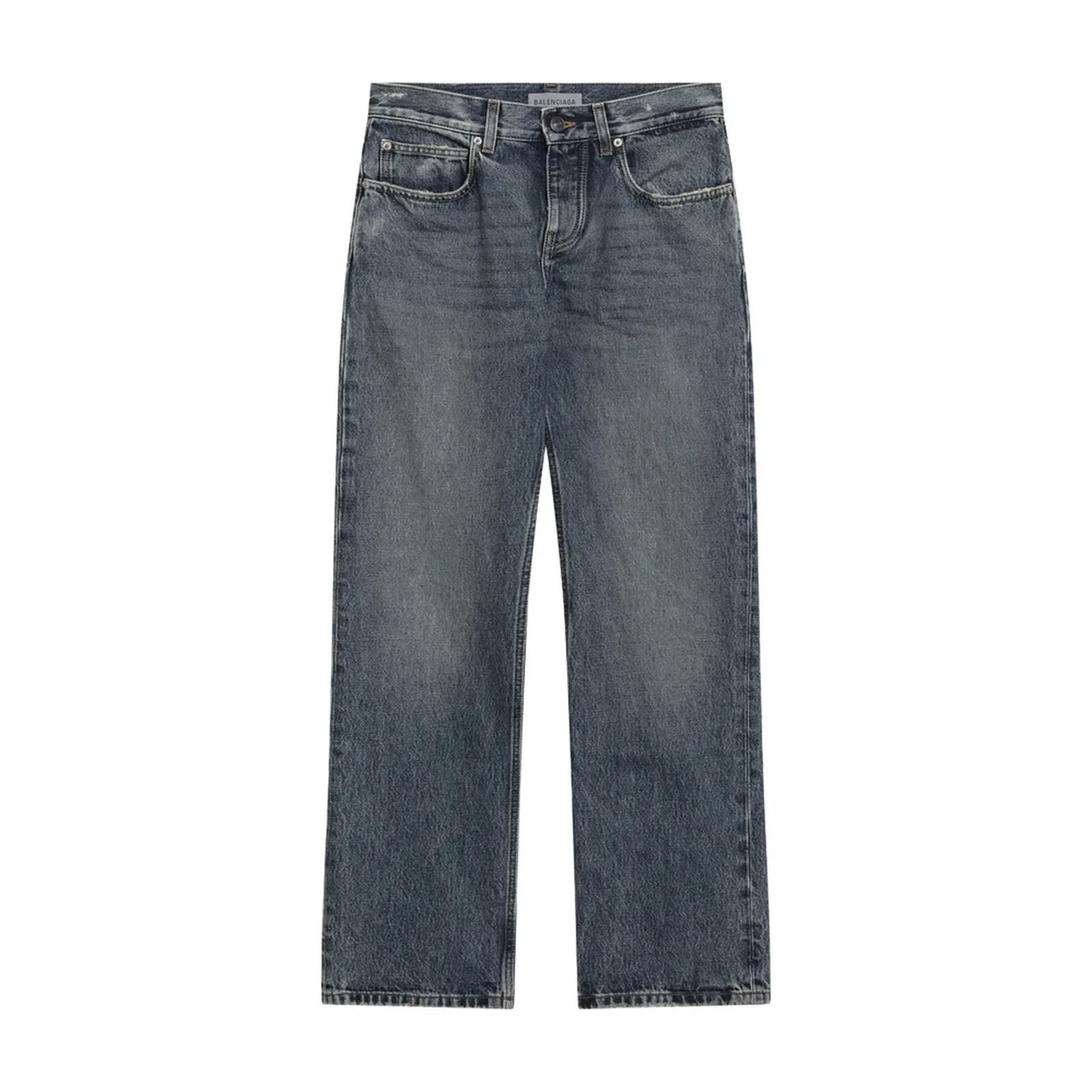 Vintage Blue Jeans with Worn Effect