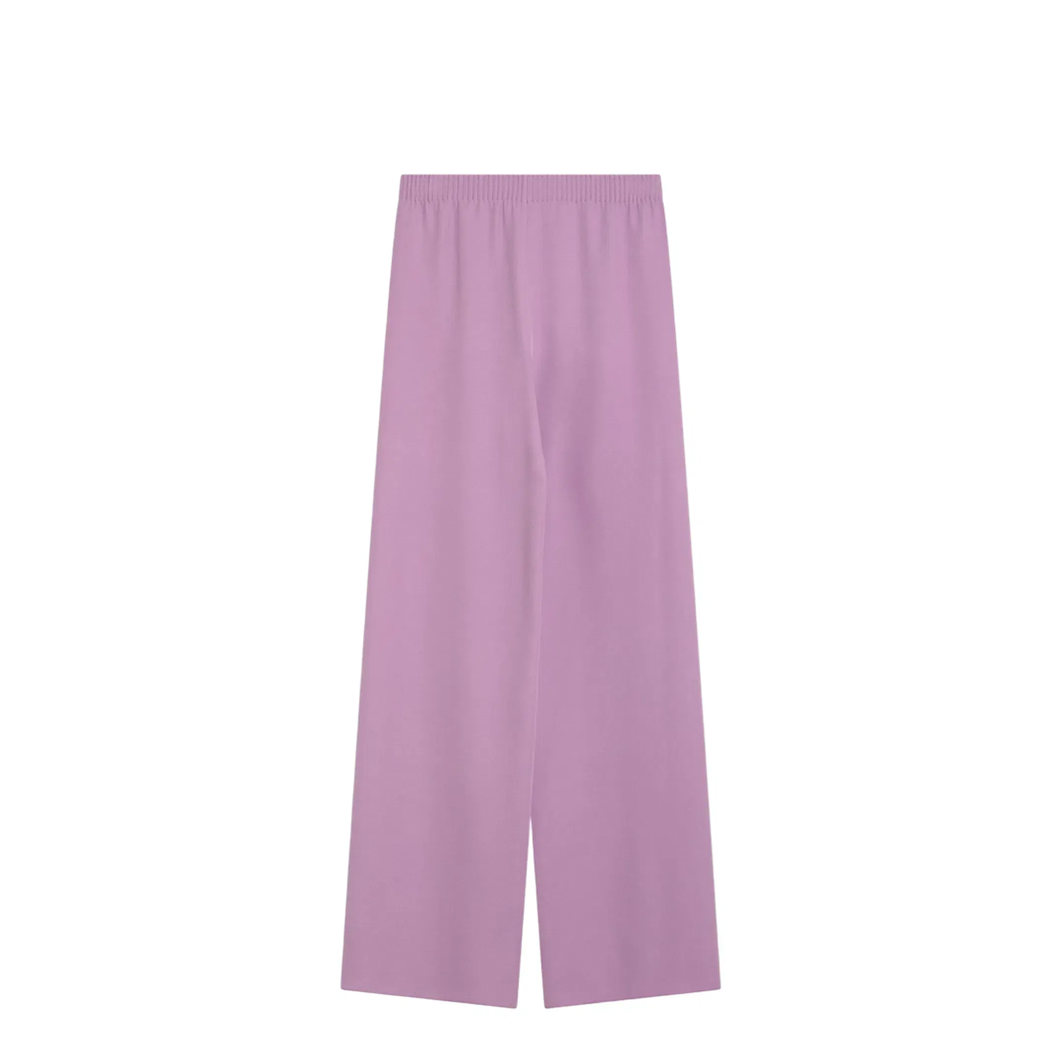 Wide Lilac Pink Silk Pants